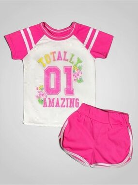 👚2/$10👗3/$12 Diva Totally Amazing Glitter Font Athletic Shorts Outfit XS 4/5